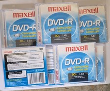 (7) Maxell DVD-R Camcorder 30 Min Blank Disc 1.4 GB Recordable Video/Audio Media picture
