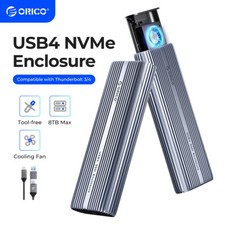 ORICO USB4 M.2 NVMe SSD Enclosure 40Gbps Case Built-in Fan for Thunderbolt 3/4 picture