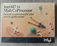 Vintage Rare Intel 487sx Math CoProcessor A80487SX SZ494 FPU New In Box picture