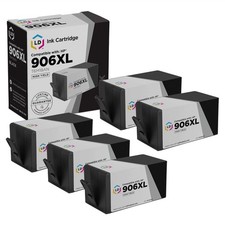 LD 5pk Comp Ink Cartridge for HP 906 XL 906XL Black T6M18AN OfficeJet 6975 picture