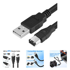 Firewire to USB Adapter Cable IEEE 1394 6-Pin to USB 2.0 Male Converter Firewire picture