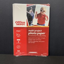 ⭐️ Office Depot Multi Project Inkjet Glossy Photo Paper 4x6 - 50 Sheets picture