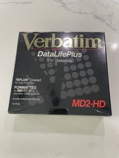 NEW Verbatim Datalife Plus 10 Pack 5.25 2HD Floppy Disks MD2-D IBM Teflon Coated picture