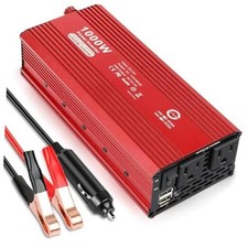 Peak Power Inverter for Vehicles - DC 12V to 110V AC Converter 1000W/2000W picture