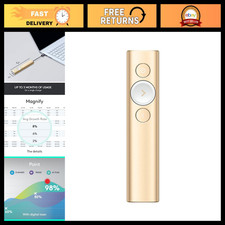 Wireless Presentation Remote - Universal Spotlight Clicker, Gold, Easy Control, picture