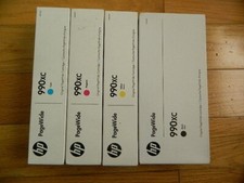 2029/8 GENUINE SET 4 HP 990XC PageWide Inks P75050 P77750 MOK05XC-MOK28XC SEALED picture
