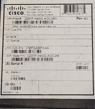 (2M) Genuine CISCO QSFP-H40G-AOC2M - 40GBASE Active Optical picture
