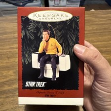 STAR TREK Captain James T. Kirk Hallmark Keepsake Ornament 1995 NIB picture