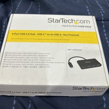 StarTech.com 4 Port USB Hub - USB 3.0 - USB A to 3x USB A and 1x USB C  picture