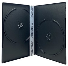 PREMIUM SLIM Black Double DVD Cases 7MM (100% New Material) Lot picture