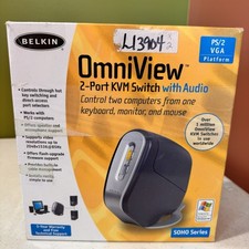 BELKIN OmniView 2-Port KVM Switch With Audio SOHO Series New Open Box picture