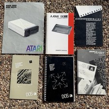 Atari Owner's Manuals Lot 130XE 1050 DOS 3 BASIC AtariWriter Vintage 6-Piece picture