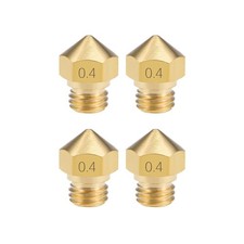 0.4mm 3D Printer Nozzle Head M7 Thread MK10 1.75mm Extruder Print, Brass 4pcs picture