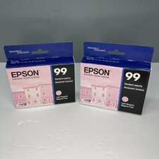 Lot of 2 Epson 99 Light Magenta Ink Cartridge Brand New Sealed Packaging Expired picture