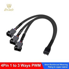 4 Pin 1 to 3 Way PWM Case PC Fan Splitter Cable Hub Power Adapter picture