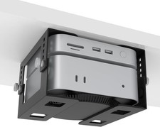 Under Desk Mini PC Mount Bracket – 5-Level Height Adjustable (1.8