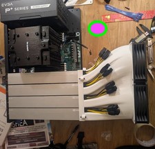 4x nVidia CMP170HX A800 A100 A30 A40 A16 PCIe to 2x 120mm fan intake adapter picture