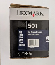Lexmark 50F1000 (501) Black Toner Cartridge. New. Genuine Lexmark picture