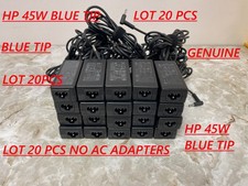 20 PCS GENUINE HP 45W Blue Tip CHARGER LAPTOP NO AC ADAPTERS picture
