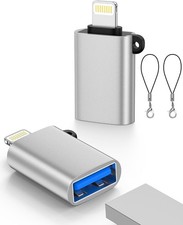 2 Pack Lightning to USB 3.0 OTG Adapter for iPhone 14 13 12 11 iPad Flash Drive picture