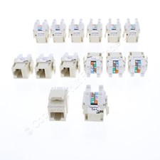 Leviton 5G110-RA5 Almond Quickport Cat 5e+ Jacks Cat5e RJ45 14-Pack picture