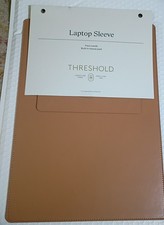 Threshold Laptop Sleeve Fauzx Suede Tan Size 11 x 15.5 inch  picture
