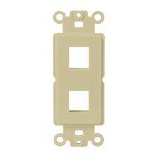 Construct Pro 2-Port Single Gang Keystone Decora Style Insert Strap (Ivory) picture