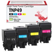 SkyPrint TNP49 Toner Cartridge Black Cyan Magenta Yellow Compatible for Konic... picture
