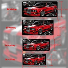 1pc Red Sports Car Gaming Mouse Pad - Large Rubber Desk Mat with Anti-Slip Bas picture