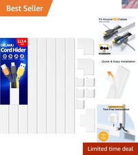 Cord Covers for Wires on Wall, 113.4in TV Cord Hider, Self-adhesive Cable Hid... picture