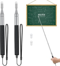 Uniclife 2 Pack Retractable Teacher Pointer Stick for Classroom 2  picture