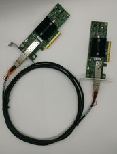 LOT OF 2 Mellanox MNPA19-XTR 10GB ConnectX-2 10Gbe Network Card + 3m SFP+ Cable picture