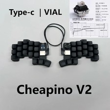 V2 Split Ergonomic Mechanical Keyboard 36 Keys QMK/Vial Hot Swap USB-C Cheapino picture