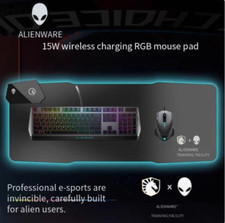 ALIENWARE RGB Game Mouse Pad 15W Qi Wireless Phone Charging Desk 800mm*300mm*4mm picture