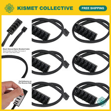 6-Pack 4-Pin PWM Fan Hub Splitter Cable for PC Cooling - ATX Power Extension for picture