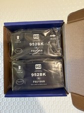 Premium Ink Cartidge 952XL Black 2 Pack For HP Printer, New Sealed . picture
