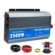 2500W Pure Sine Wave Inverter 12V DC to 120V AC Converter for Home, RV, 2500W-P picture