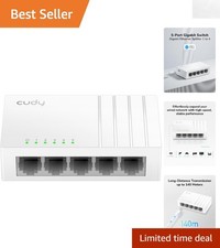 Ultra-Compact 5-Port Gigabit Switch with Built-in USB Charging - White Finish picture
