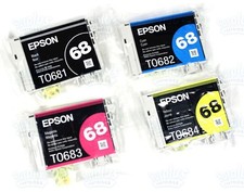 4pk Genuine Epson 68 Black & Color Ink CX8400 NX510 NX515 CX9400F CX6000 CX9475F picture