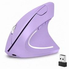 tlkawzy Ergonomic Vertical Wireless Mouse Stylish Rechargeable 2.4G Optical Mice picture