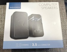 Insignia NS-CSG2B6 2.0 Computer Speakers 3.5mm USB Powered Black NEW picture