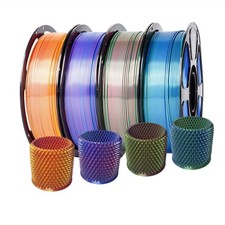 Silk Dual Color PLA Filament 1.75mm 4KG 4-Spool 3D Printer Bundle picture
