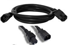 C14 to C15 Plug 4ft PDU Power Extension Cord NEMA 16AWG Black 250V NEW picture