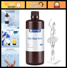 High Clear 3D Printer Resin - Low Odor, Tough, Yellowing Resistant, 1kg for LCD/ picture