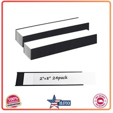 24-Pack 2'x8' C-Channel Magnetic Label Holders for Metal Racks picture