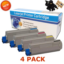 4 PACK Cyan Magenta Yellow Black Color Toner Set For Okidata Oki C612dn C612n picture