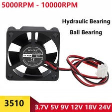 DC 3.7V-24V Brushless Chassis Cooling Fan 3510， 35mm x 35mm x 10mm 2 Pin Cable picture