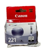 Canon Black Ink Cartridge 221 CLI-221BK NEW SEALED ***FREE SHIPPING*** picture