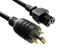 10ft NEMA L6-20P to C15 Heavy-Duty Locking Power Cord 14 AWG 15A/250V SJT Hig... picture