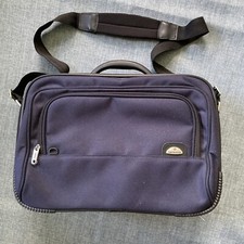 Samsonite Worldproof Laptop Briefcase Bag Carry-on Blue Tote Slide Over Luggage picture